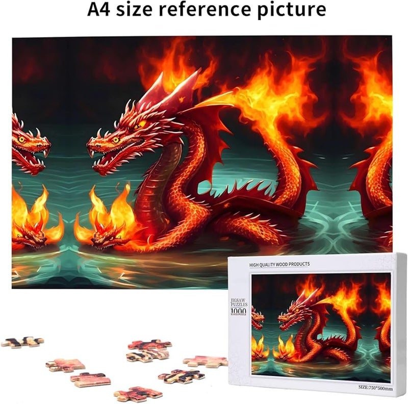 لغز الملك التنين فايا الناري 1000 قطعة 29.5 × 19.7 بوصة ديكور منزلي - Image 5